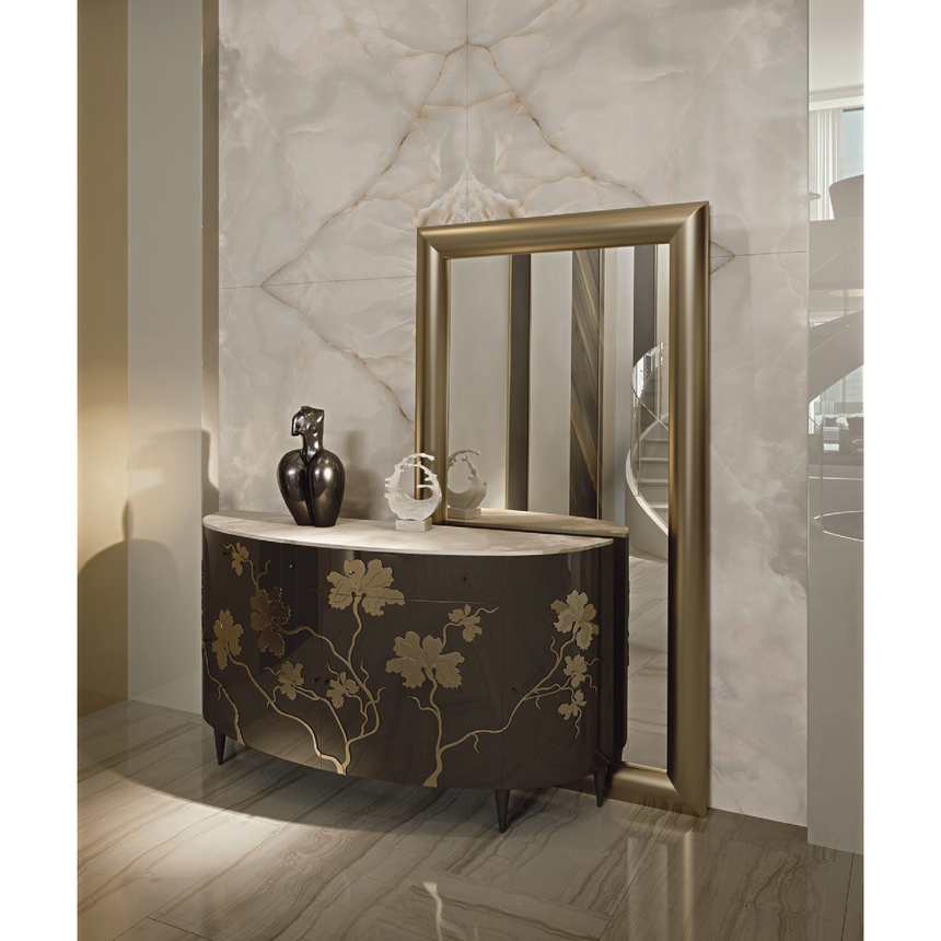 Gold Floral Design Sideboard | Bizzotto Italia Iris | Italianfurniture.com