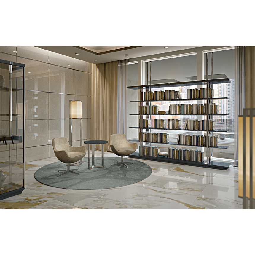 Glass Linear Open Bookcase | Bizzotto Italia Infinity | Italianfurniture.com