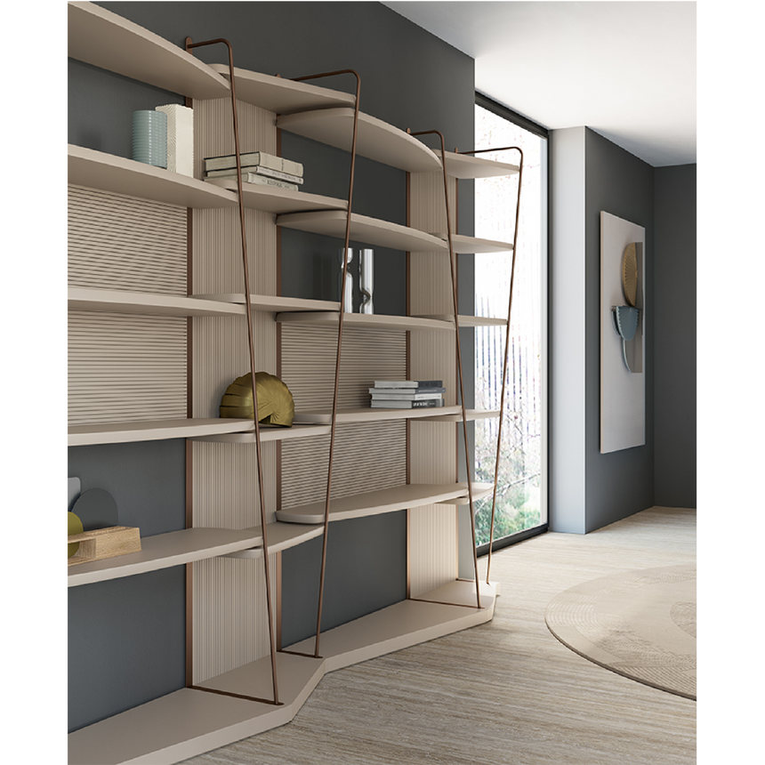 Tubular Framed Modular Bookcase | Bizzotto Italia Hanami | Italianfurniture.com