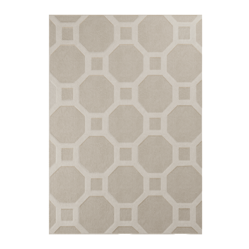 Hand-knotted Geometrical Wool Carpet | Bizzotto Italia Pandora