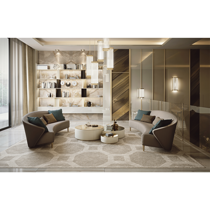 Hand-knotted Geometrical Wool Carpet | Bizzotto Italia Pandora