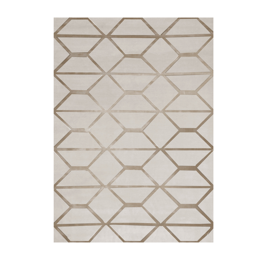 Hexagonal Patterned Wool Carpet | Bizzotto Italia Pyramid