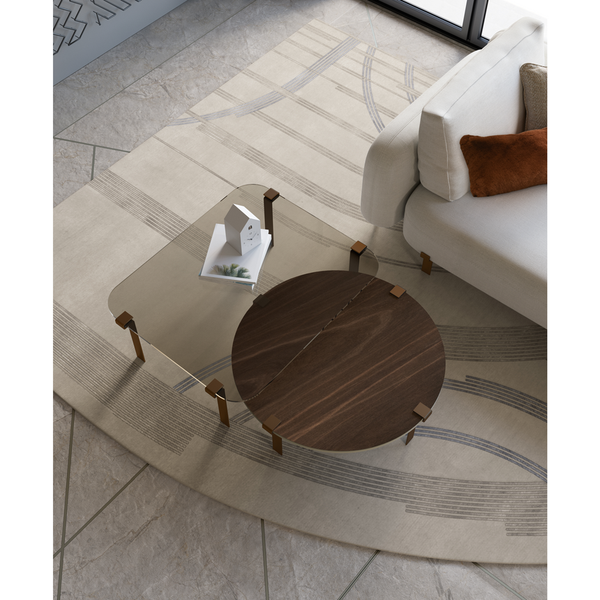 Handtufted Wool Curved Carpet | Bizzotto Italia Drop