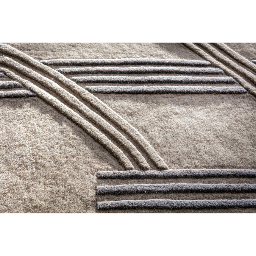 Handtufted Wool Curved Carpet | Bizzotto Italia Drop