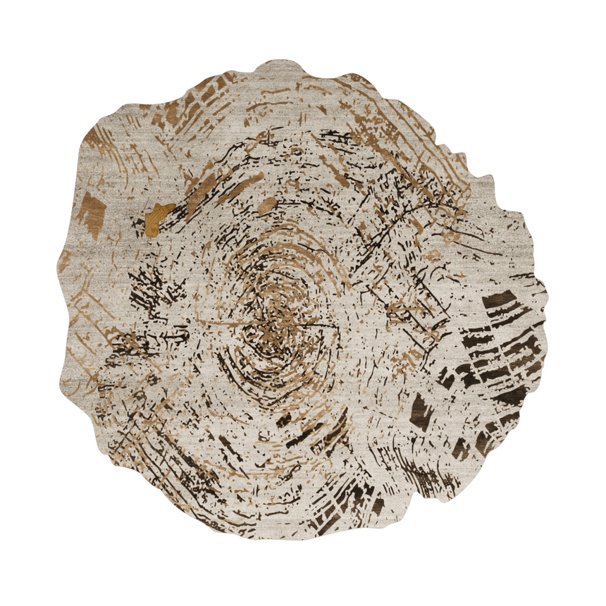 Handtufted Organic-Shaped Carpet | Bizzotto Italia Lignum