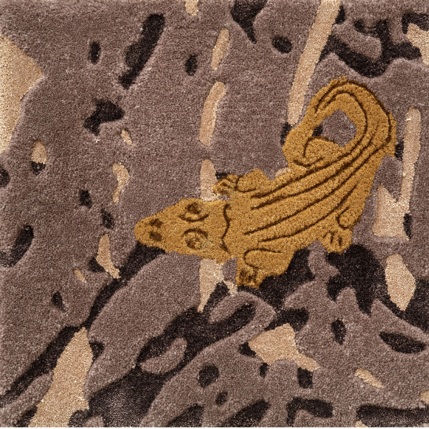 Handtufted Organic-Shaped Carpet | Bizzotto Italia Lignum