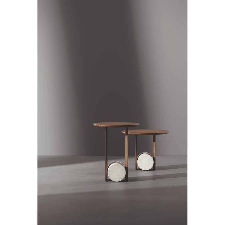 Cylindrical Concrete Base Coffee Table | Bonaldo Element | ItalianFurniture.com