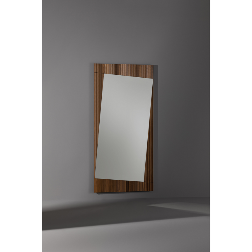 Fluted Wood Accent Mirror | Bonaldo Musa | Itsalianfurniture.com