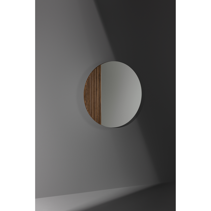Fluted Wood Accent Mirror | Bonaldo Musa | Itsalianfurniture.com