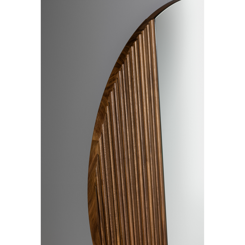 Fluted Wood Accent Mirror | Bonaldo Musa | Itsalianfurniture.com