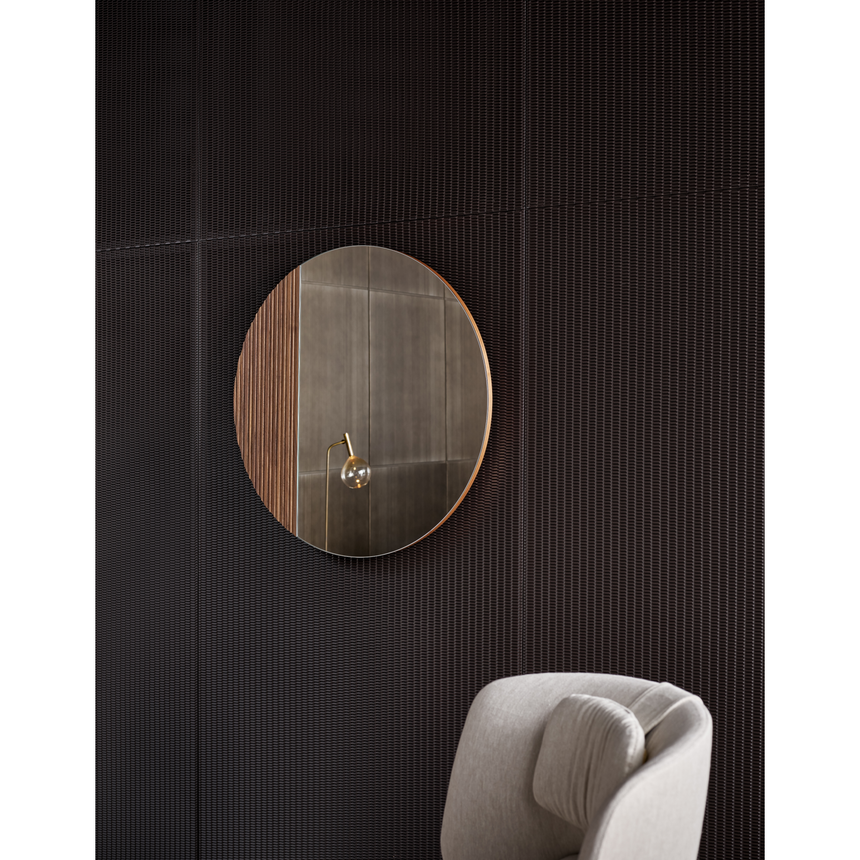 Fluted Wood Accent Mirror | Bonaldo Musa | Itsalianfurniture.com