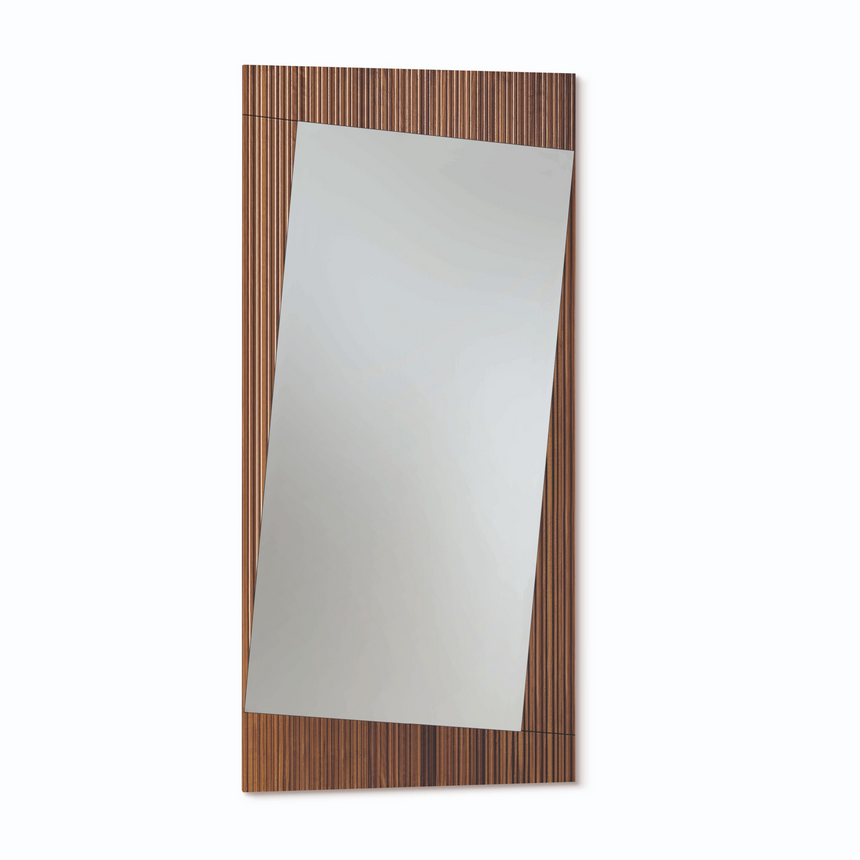 Fluted Wood Accent Mirror | Bonaldo Musa | Itsalianfurniture.com