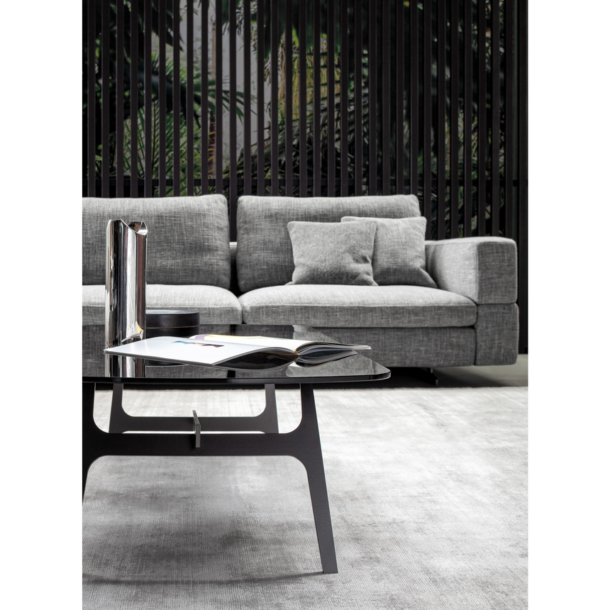 H-Shaped Legs Glass Coffee Table | Bonaldo Slot | Italianfurniture.com