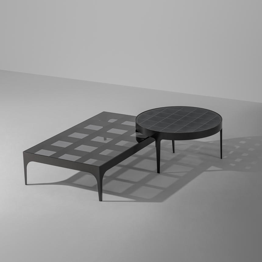 Metal Chessboard Nesting Coffee Table | Bonaldo Passy | Italianfurniture.com