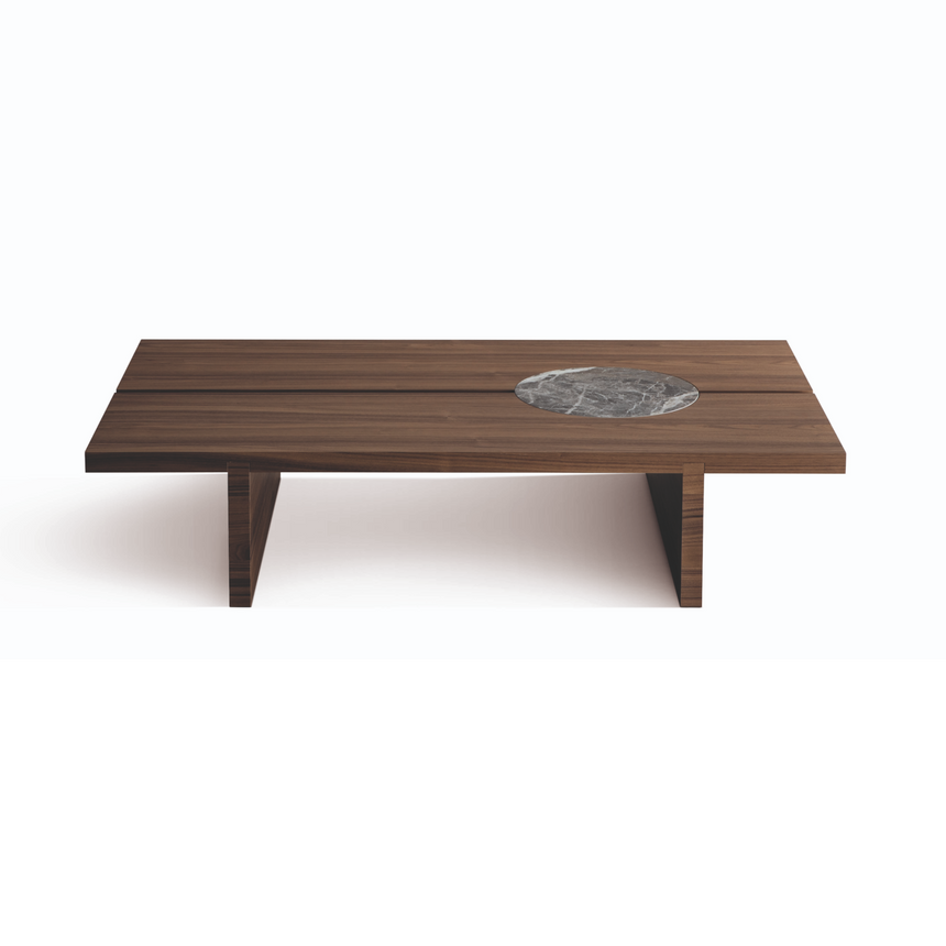 Ceramic Insert Wooden Coffee Table | Bonaldo Moon | Italianfurniture.com