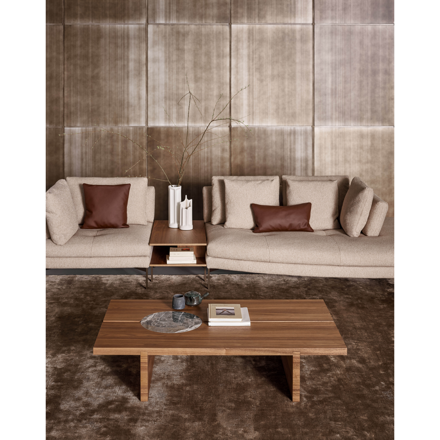 Ceramic Insert Wooden Coffee Table | Bonaldo Moon | Italianfurniture.com