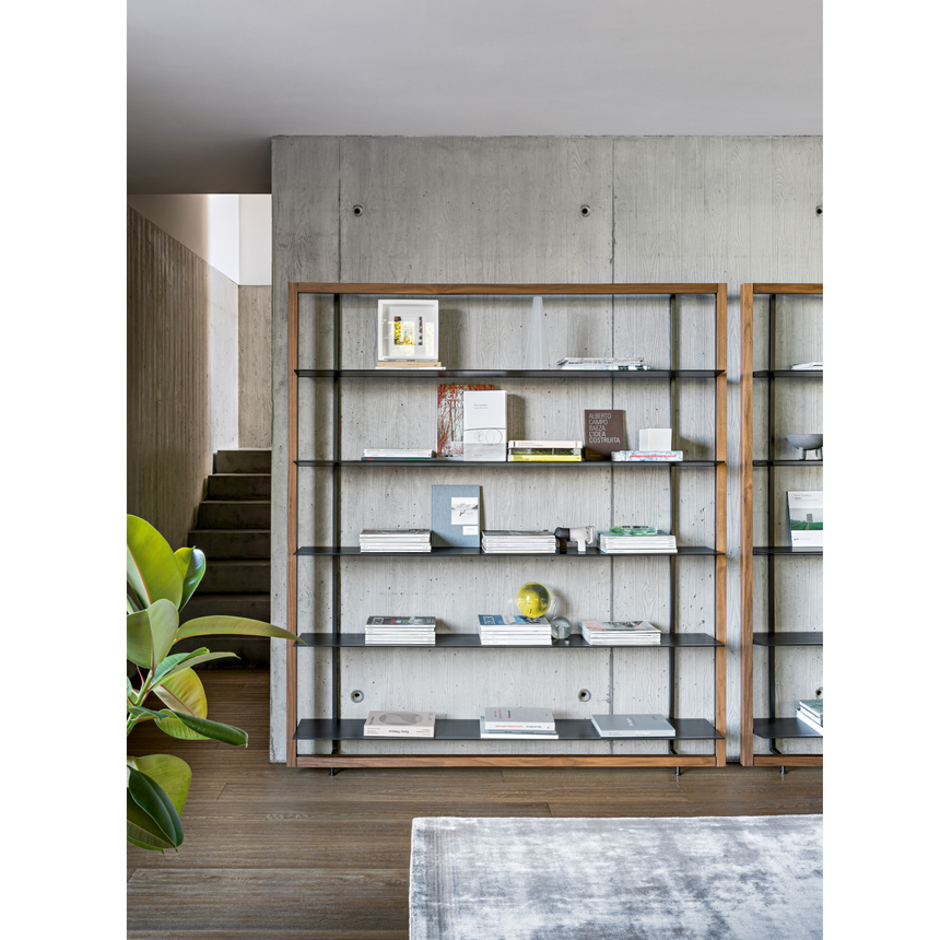 Wall-Mounted Metal Bookshelf | Bonaldo Alix | Italianfurniture.com