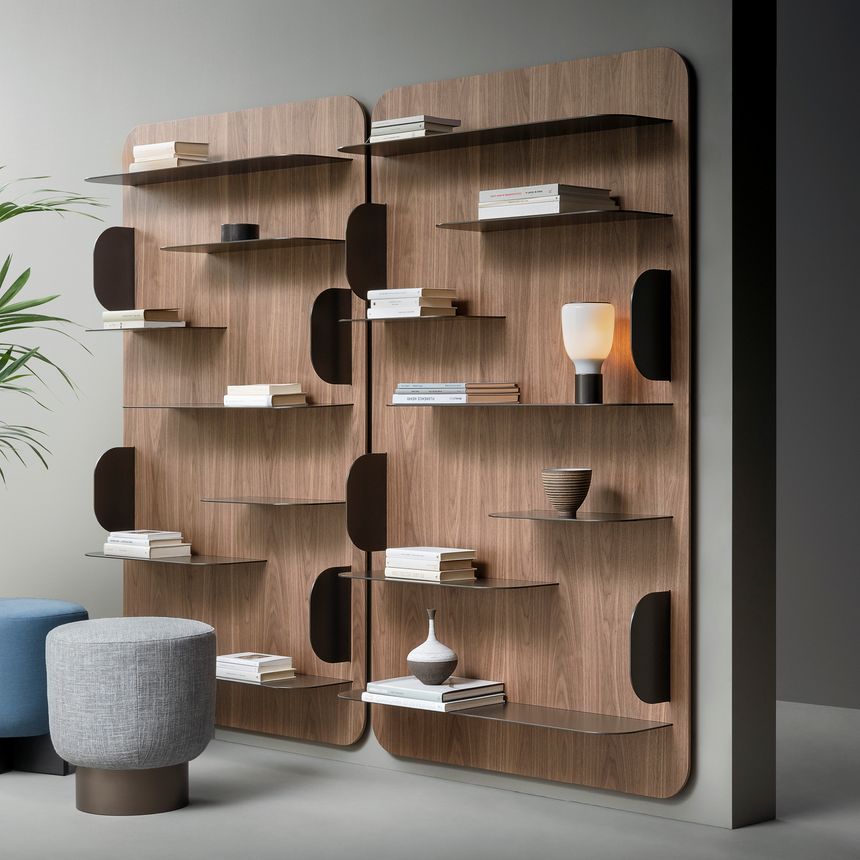 Metal Shelves Wall Bookcase | Bonaldo Blabla | Italianfurniture.com