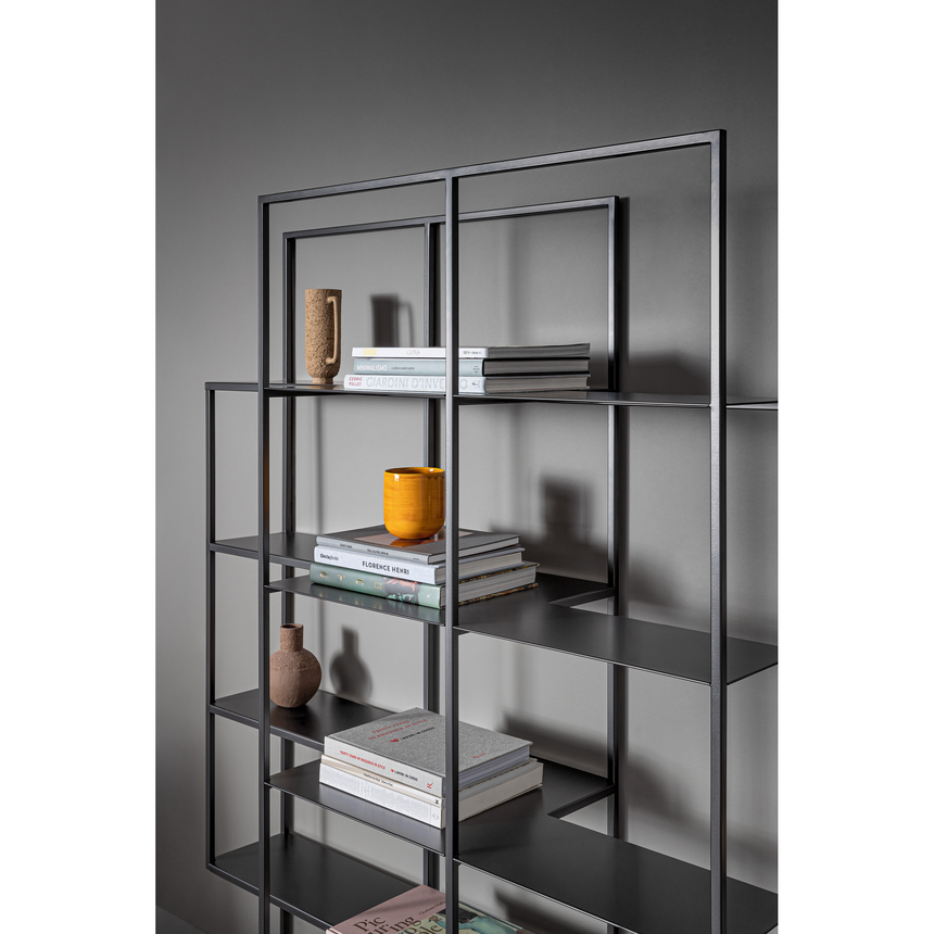 Staggered Shelf Metal Bookcase | Bonaldo Optic | Italianfurniture.com