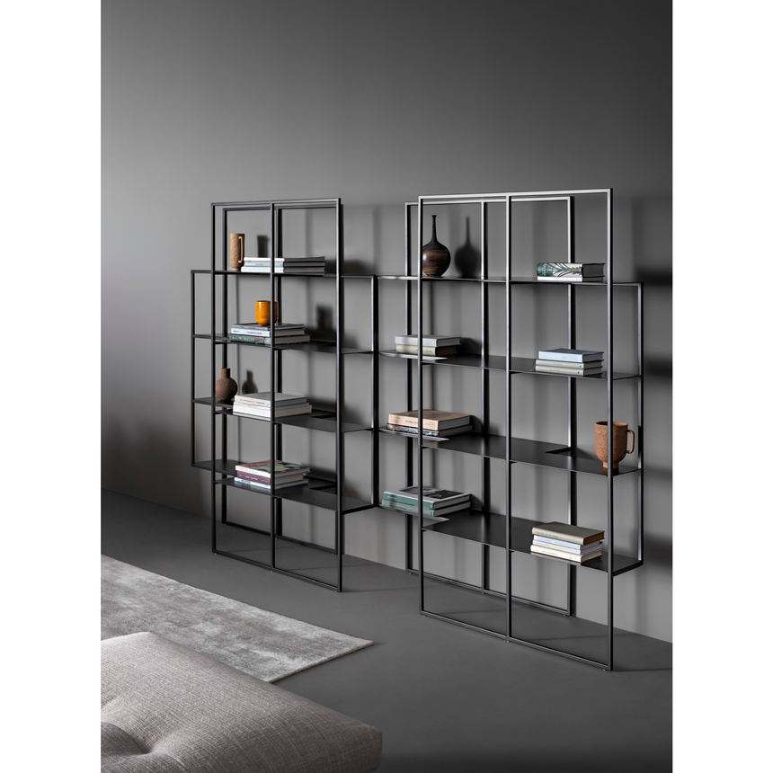 Staggered Shelf Metal Bookcase | Bonaldo Optic | Italianfurniture.com