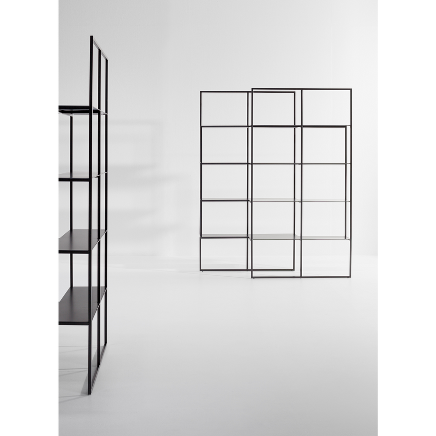 Staggered Shelf Metal Bookcase | Bonaldo Optic | Italianfurniture.com