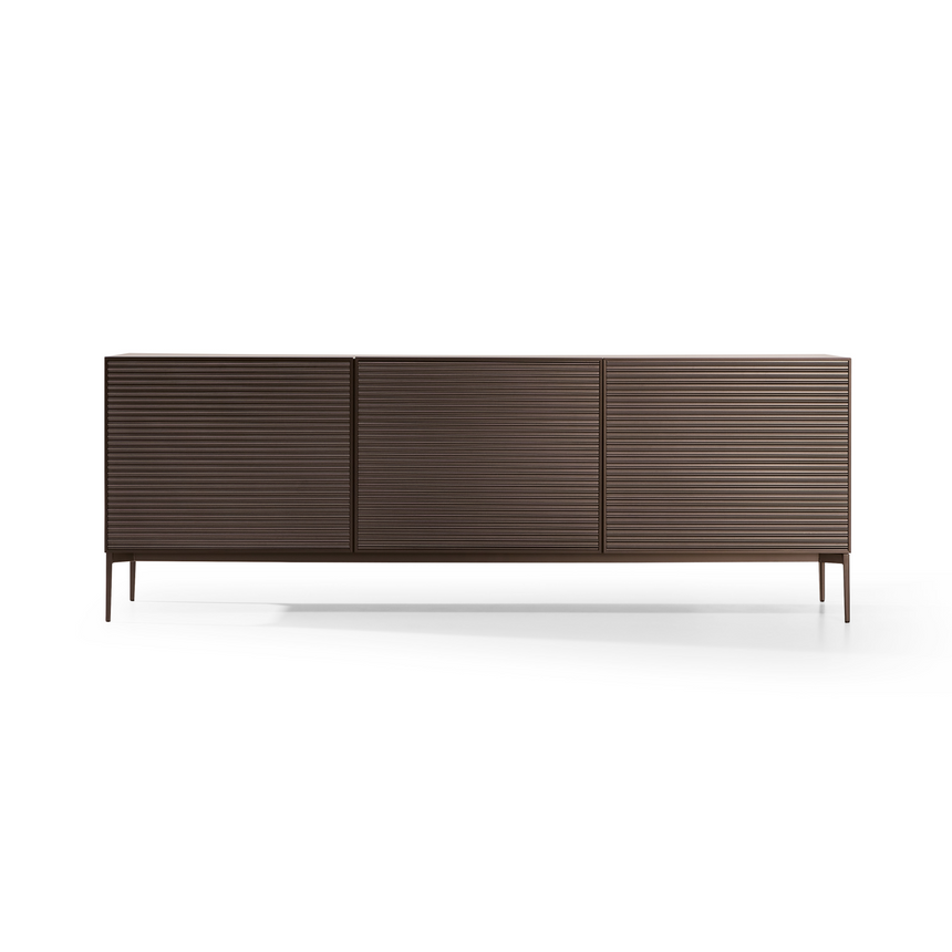 Horizontal Lined 3-Door Sideboard | Bonaldo Ruler | Italianfurniture.com