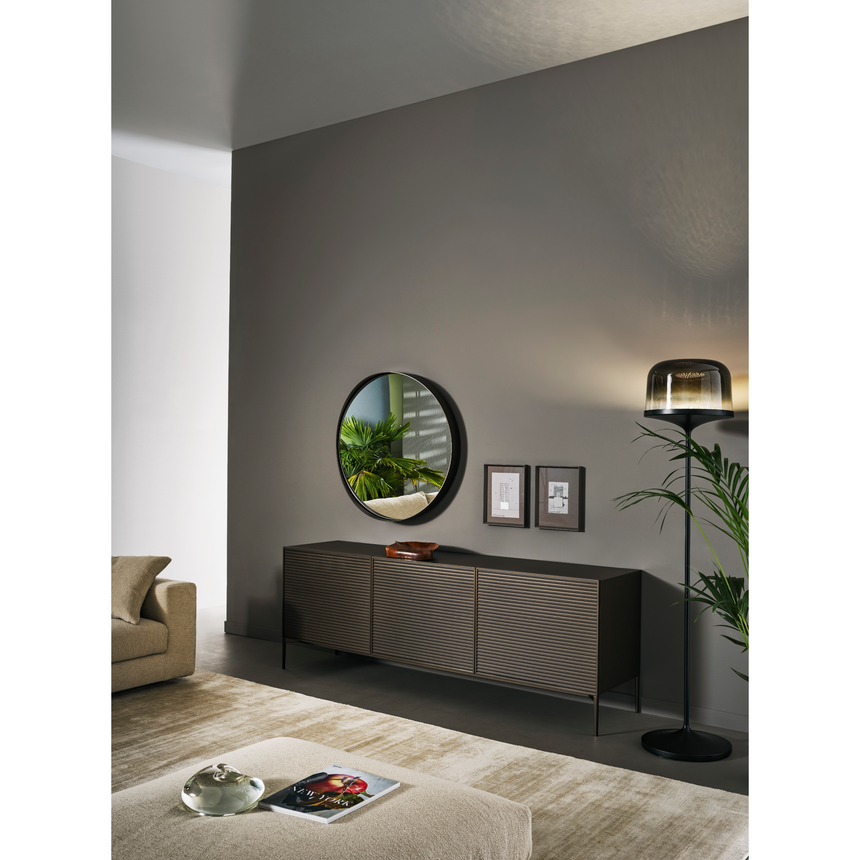 Horizontal Lined 3-Door Sideboard | Bonaldo Ruler | Italianfurniture.com
