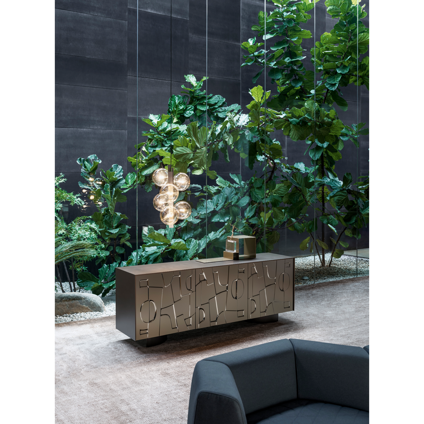 Molded Glass 3-Door Sideboard | Vical Home Image | Italianfurniture.com