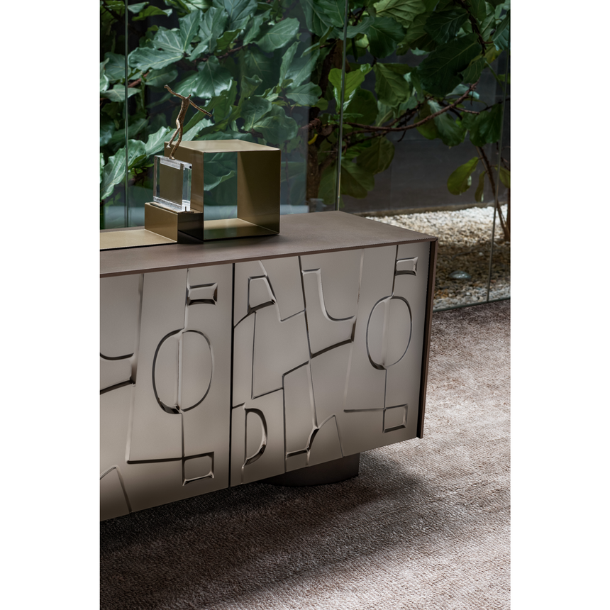 Molded Glass 3-Door Sideboard | Vical Home Image | Italianfurniture.com