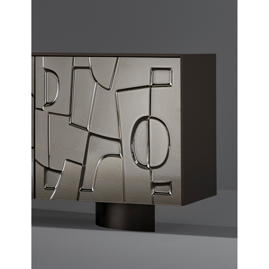 Molded Glass 3-Door Sideboard | Vical Home Image | Italianfurniture.com