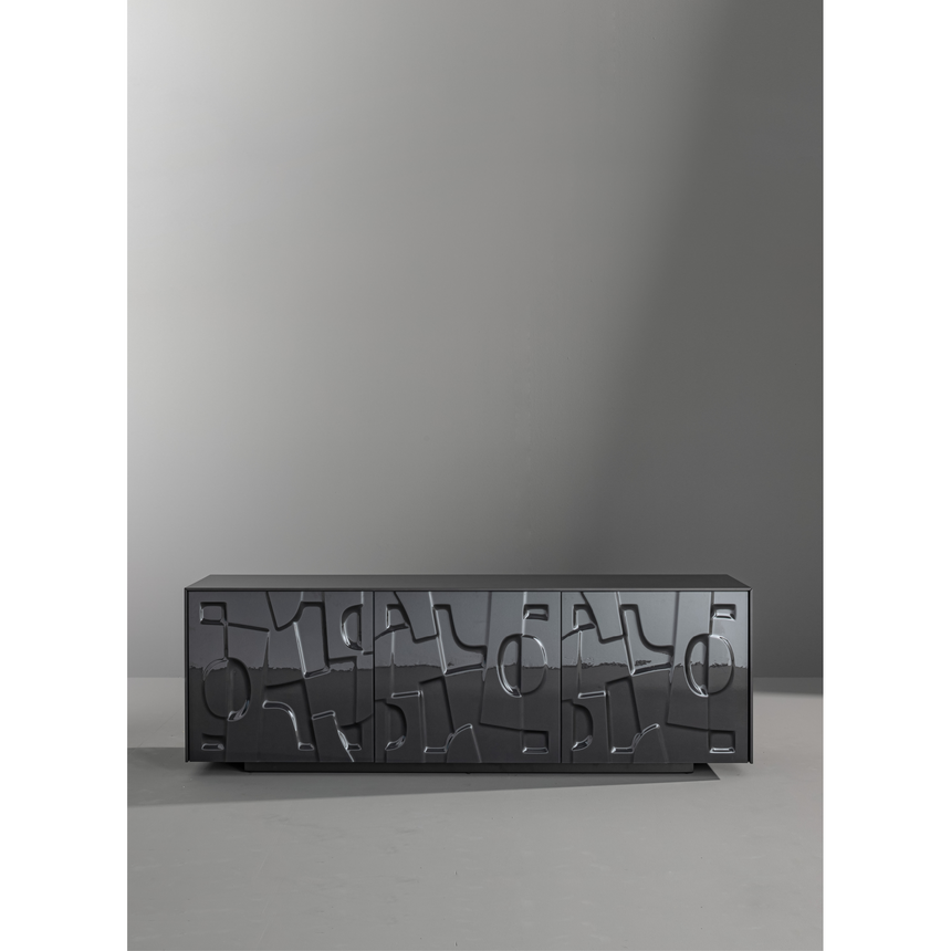 Molded Glass 3-Door Sideboard | Vical Image | Italianfurniture.com