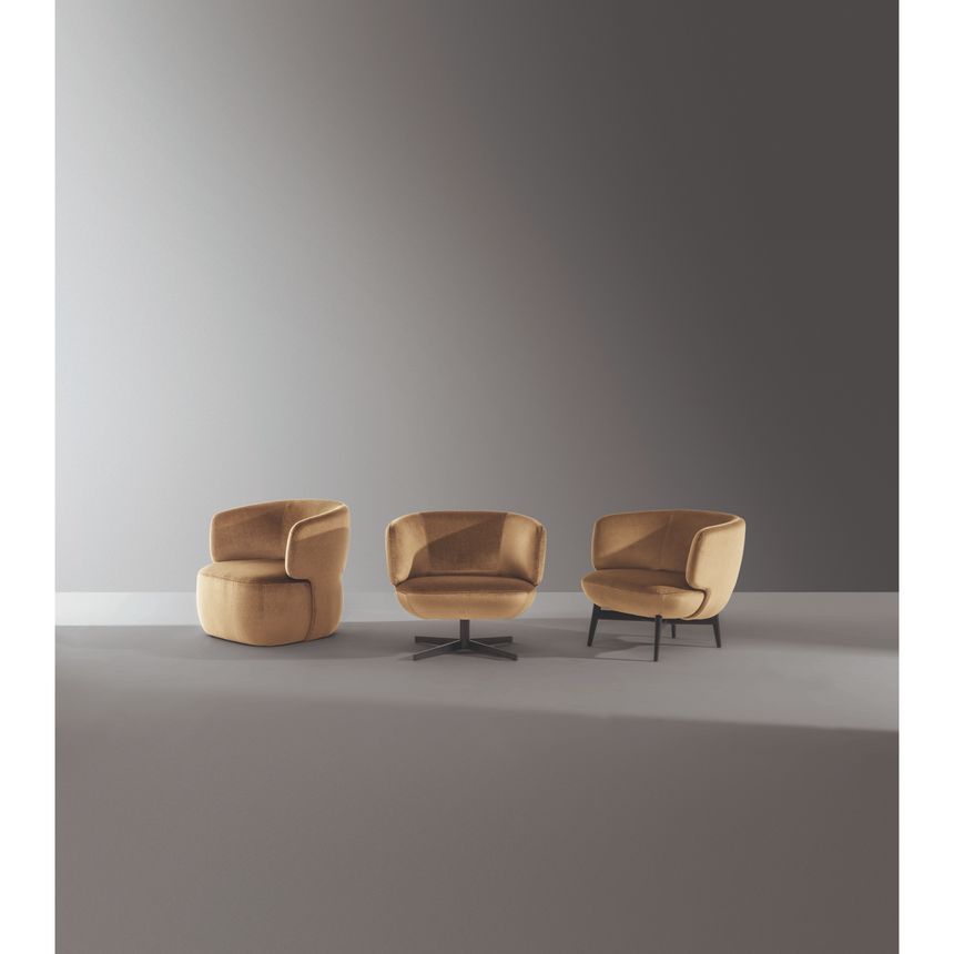 Upholstered Swivel Lounge Chair | Bonaldo Doge | Italianfurniture.com