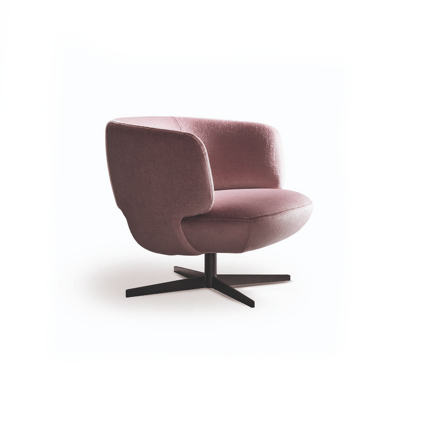 Upholstered Swivel Lounge Chair | Bonaldo Doge | Italianfurniture.com