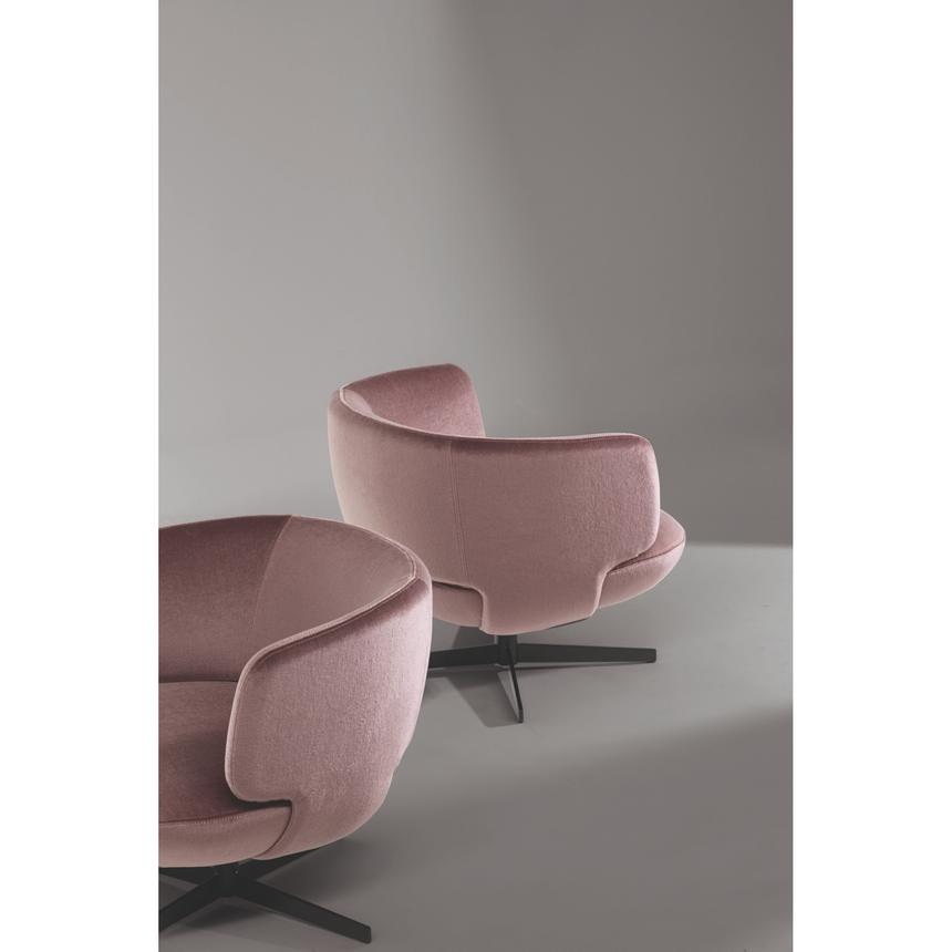 Upholstered Swivel Lounge Chair | Bonaldo Doge | Italianfurniture.com