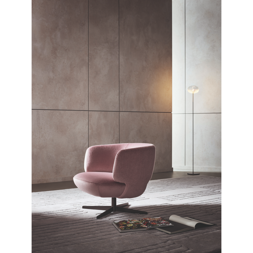 Upholstered Swivel Lounge Chair | Bonaldo Doge | Italianfurniture.com