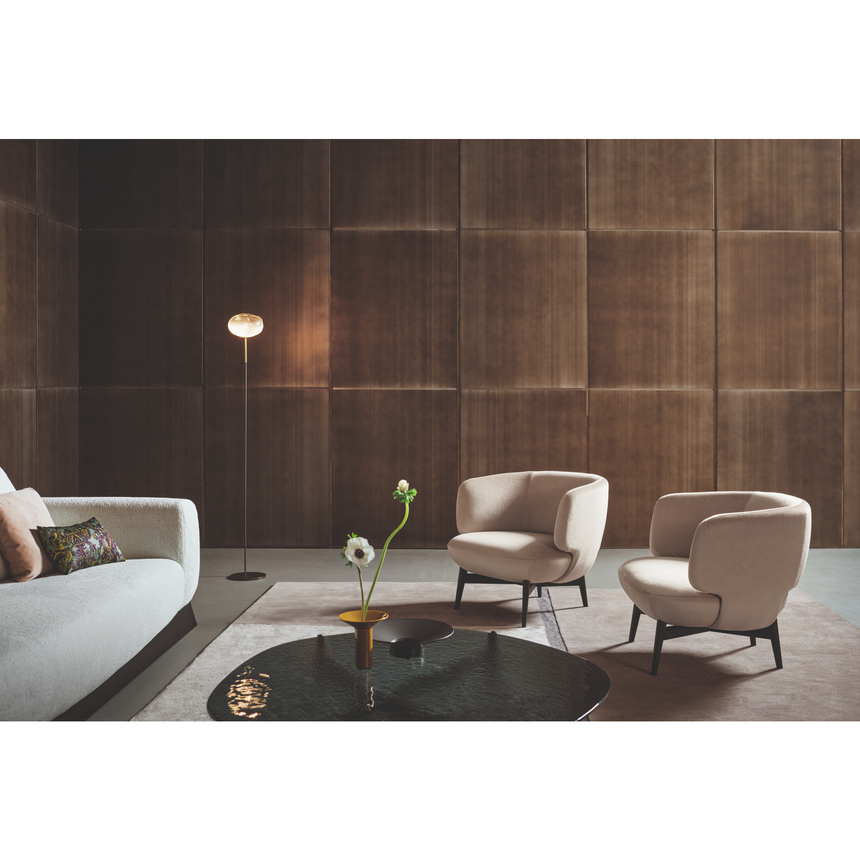 Wooden Base Chunky Lounge Chair | Bonaldo Doge | Italianfurniture.com