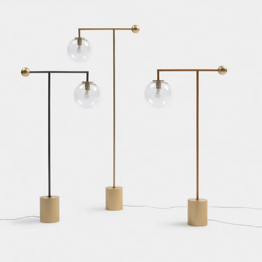 Clear Glass Globe Floor Lamp | Bonaldo Bardot | Italianfurniture.com