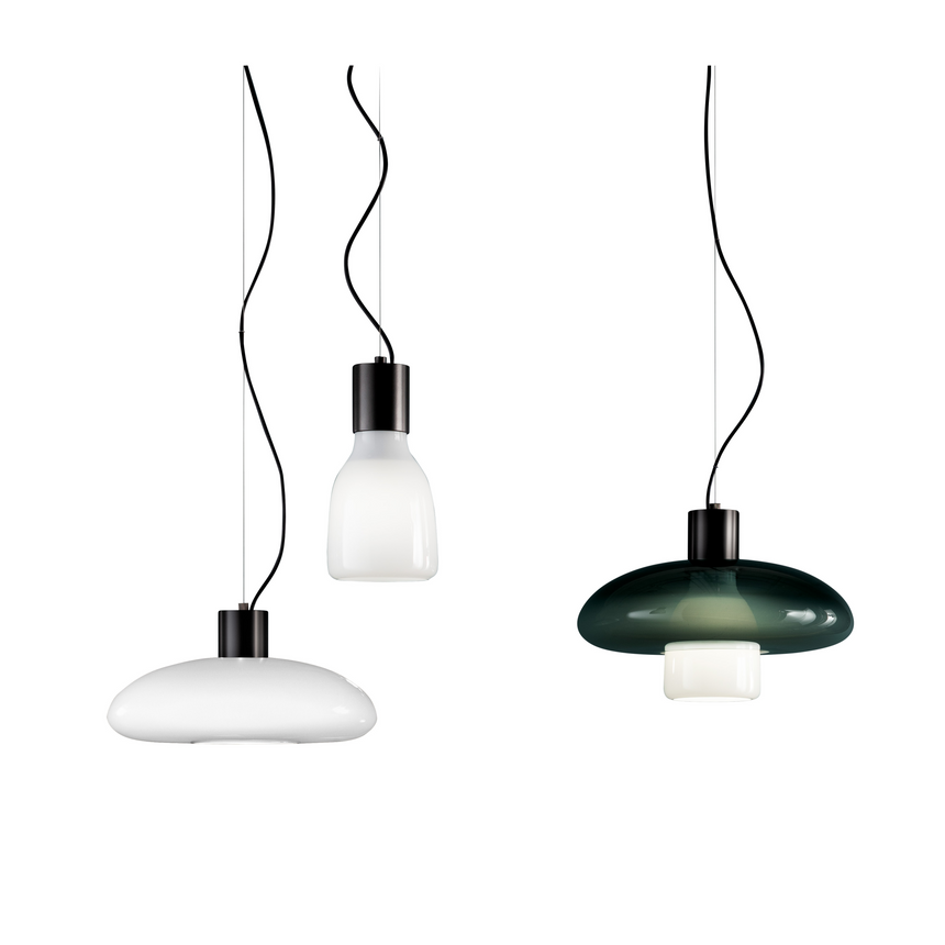 Blown Glass Single Pendant Lamp | Bonaldo Acquerelli | Italianfurniture.com