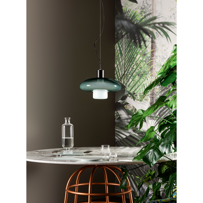 Blown Glass Single Pendant Lamp | Bonaldo Acquerelli | Italianfurniture.com