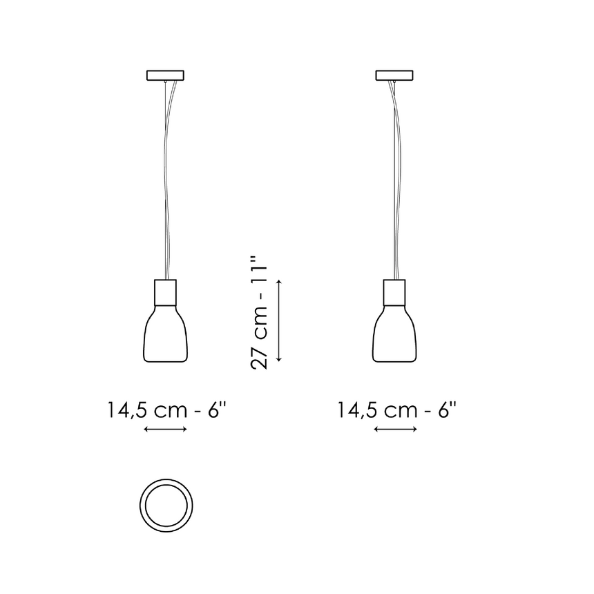 Blown Glass Single Pendant Lamp | Bonaldo Acquerelli | Italianfurniture.com