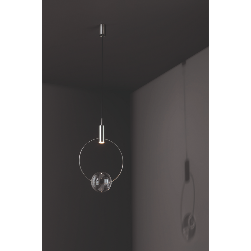 Clear Glass Sphere Pendant Lamp | Bonalado Keshi | italianfurniture.com