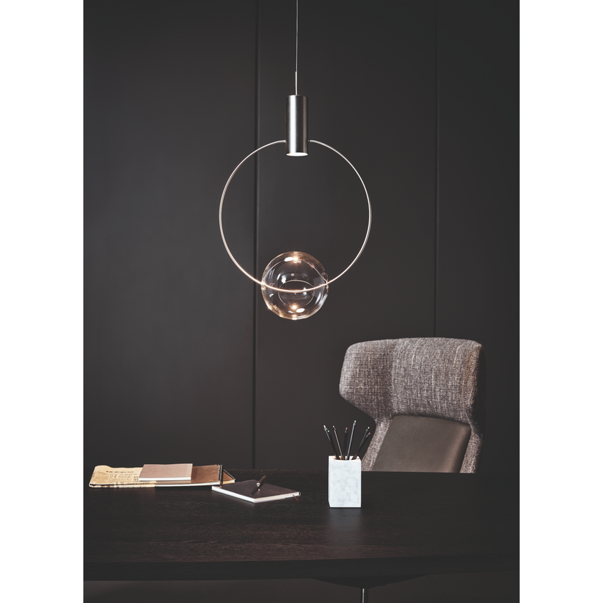 Clear Glass Sphere Pendant Lamp | Bonalado Keshi | italianfurniture.com