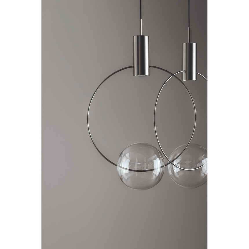 Clear Glass Sphere Pendant Lamp | Bonalado Keshi | italianfurniture.com