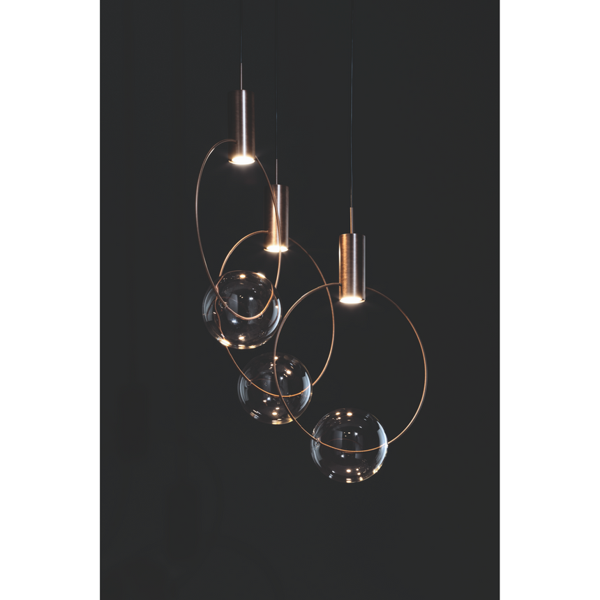 Clear Glass Sphere Pendant Lamp | Bonalado Keshi | italianfurniture.com