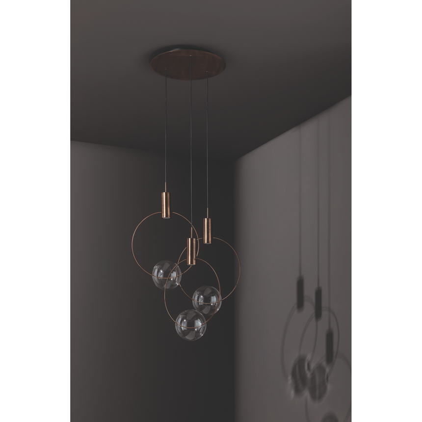 Clear Glass Sphere Pendant Lamp | Bonalado Keshi | italianfurniture.com