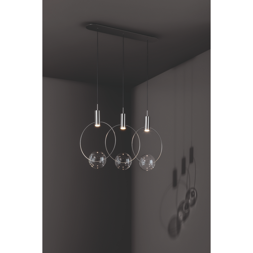 Clear Glass Sphere Pendant Lamp | Bonalado Keshi | italianfurniture.com