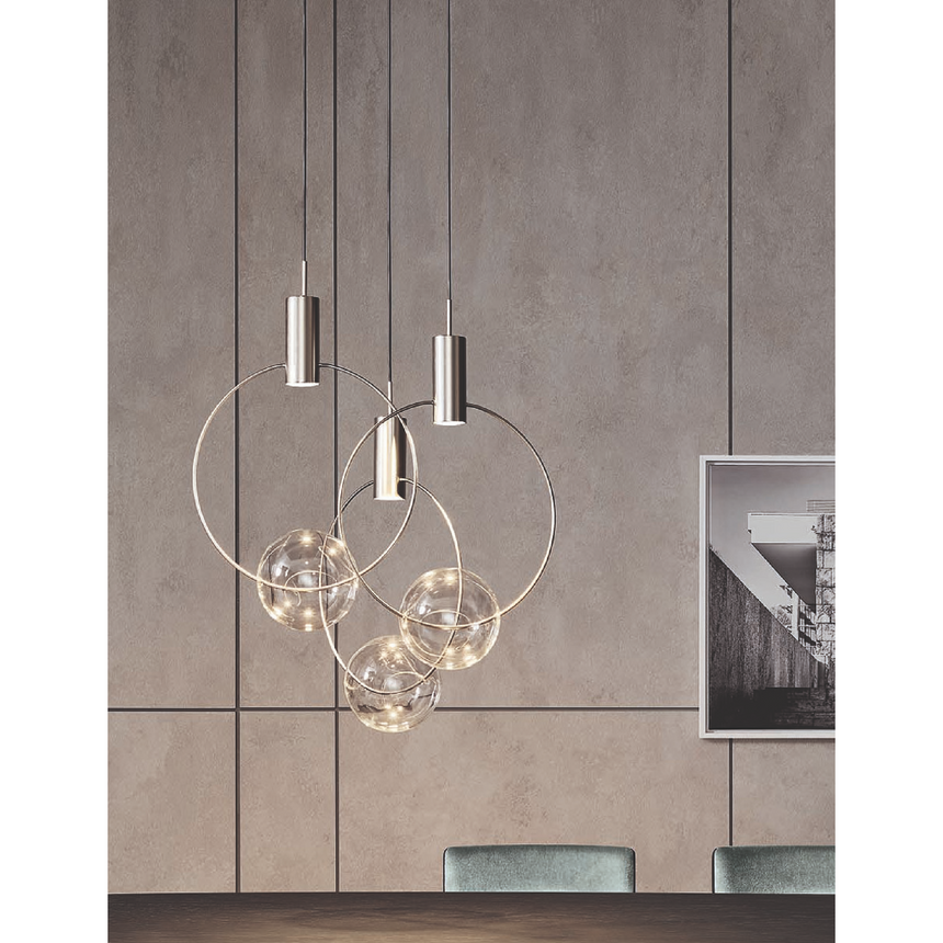 Clear Glass Sphere Pendant Lamp | Bonalado Keshi | italianfurniture.com