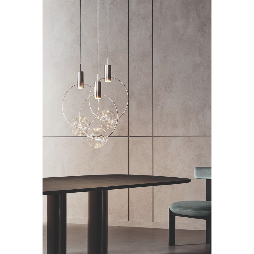 Clear Glass Sphere Pendant Lamp | Bonalado Keshi | italianfurniture.com