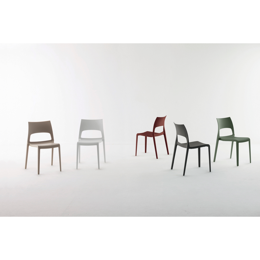 Cut-Out Back Stackable Chairs (2) | Bonaldo Idole | Italianfurniture.com