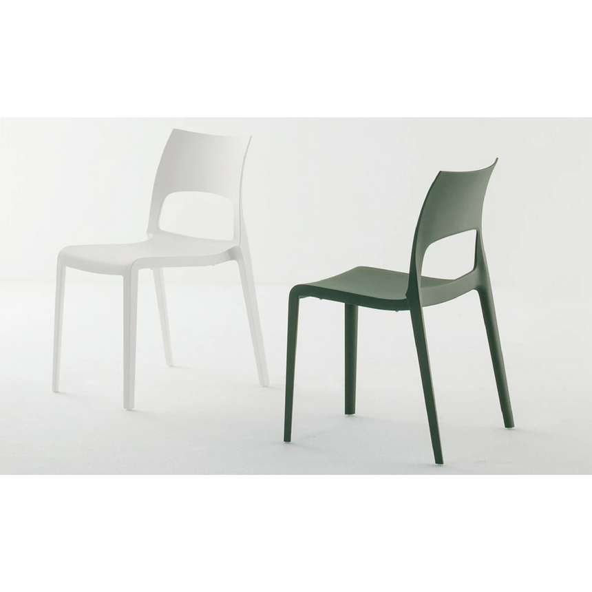Cut-Out Back Stackable Chairs (2) | Bonaldo Idole | Italianfurniture.com